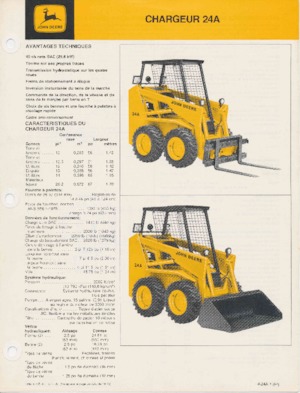 Csúszókormányzású rakodók John Deere Construction 24A