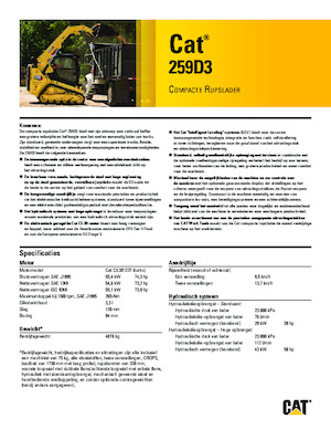 Csúszókormányzású rakodók Caterpillar 259D Serie 3 Deltalader