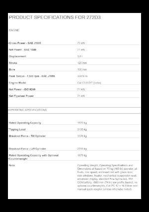 Csúszókormányzású rakodók Caterpillar 272D3