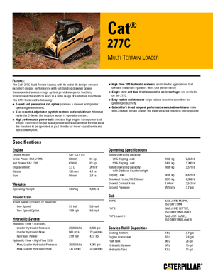 Csúszókormányzású rakodók Caterpillar 277C