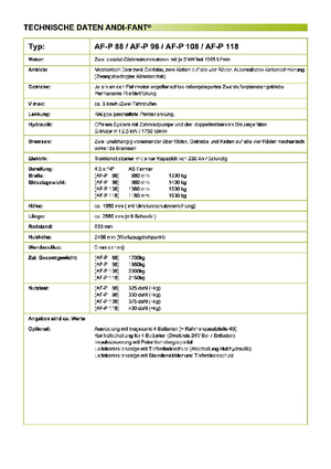 Gumikerekes homlokrakodók ANDI-Berning AF-P 118