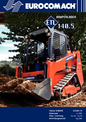 Csúszókormányzású rakodók Eurocomach ETL 140.5