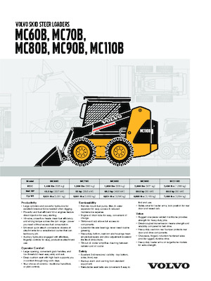 Csúszókormányzású rakodók Volvo MC110B