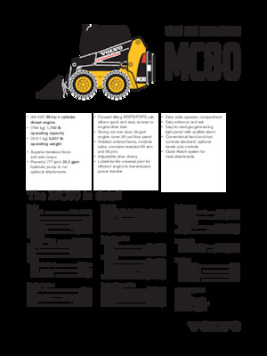 Csúszókormányzású rakodók Volvo MC80