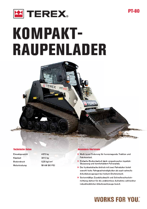 Csúszókormányzású rakodók Terex PT 80