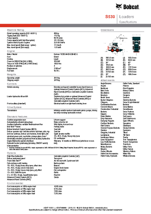 Csúszókormányzású rakodók Bobcat S530