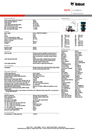 Csúszókormányzású rakodók Bobcat S570