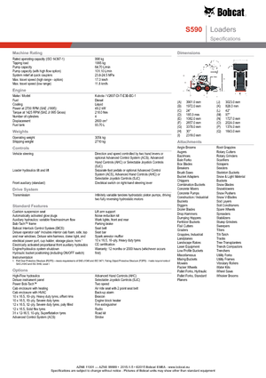 Csúszókormányzású rakodók Bobcat S590