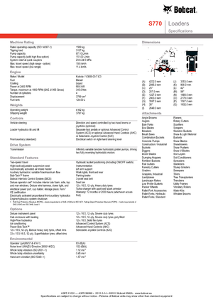 Csúszókormányzású rakodók Bobcat S770