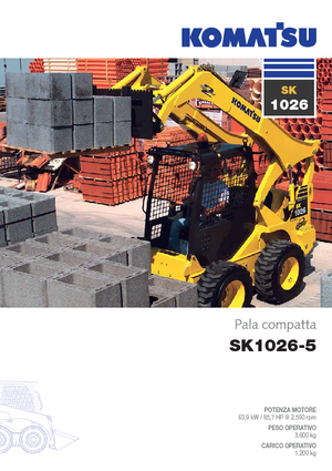 Csúszókormányzású rakodók Komatsu SK1026-5 turbo