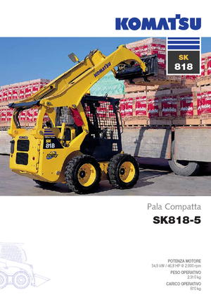Csúszókormányzású rakodók Komatsu SK818-5E0