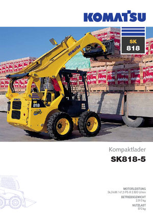 Csúszókormányzású rakodók Komatsu SK818-5 Super Flow