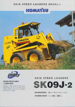 Csúszókormányzású rakodók Komatsu SK09J-2