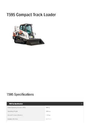Csúszókormányzású rakodók Bobcat T595