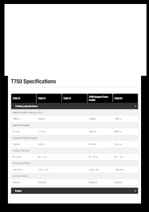 Csúszókormányzású rakodók Bobcat T750
