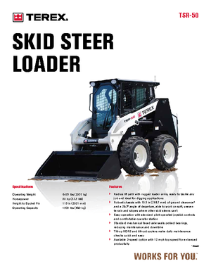 Csúszókormányzású rakodók Terex TSR 50