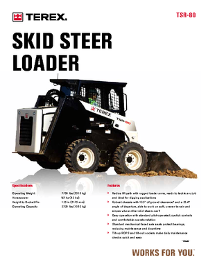 Csúszókormányzású rakodók Terex TSR 80