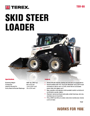 Csúszókormányzású rakodók Terex TSV 80