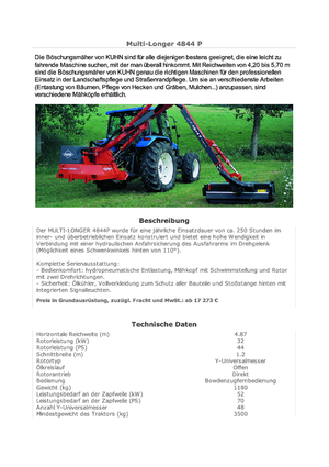Rézsünyrók Kuhn Multi-Longer GI-T 4844 P TD