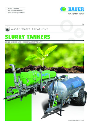 Hígtrágya tartályok Bauer Irrigation Pump tanker poly 241+ tridem axle