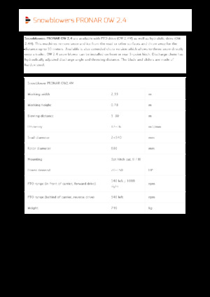 Hóvágók Pronar OW 2.4 H