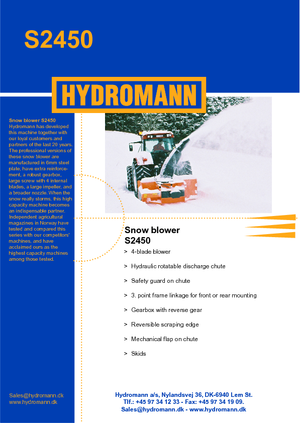 Hóvágók Hydromann S 2450