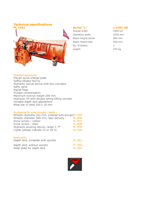 Hóekék - könnyű Hydrac L 2301 HS