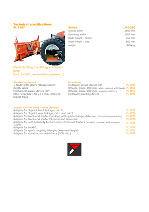 Hóekék - könnyű Hydrac UNI 290
