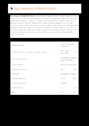 Hóekék csuklós tolólappal Pronar PU 1400