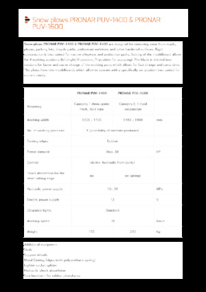 Hóekék csuklós tolólappal Pronar PUV 1600