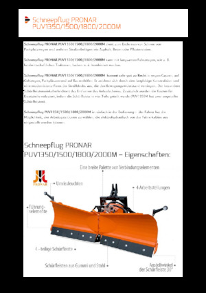 Hóekék csuklós tolólappal Pronar PUV 1350M