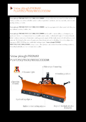 Hóekék csuklós tolólappal Pronar PUV 1350M