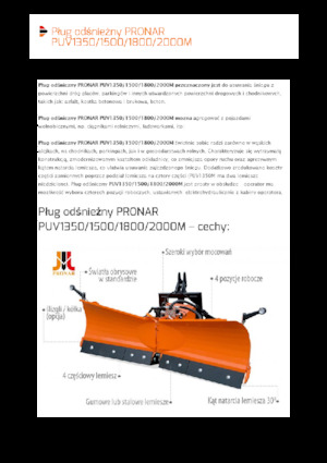 Hóekék csuklós tolólappal Pronar PUV 1500M