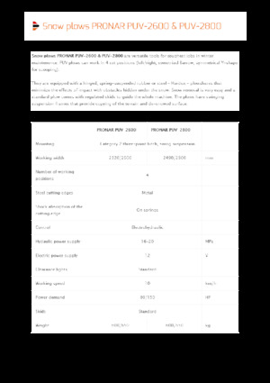 Hóekék csuklós tolólappal Pronar PUV 2800