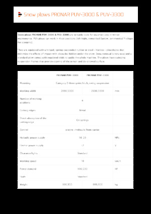 Hóekék csuklós tolólappal Pronar PUV 3300