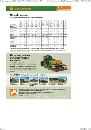 Vetőgépek Amazone D9 12000 Super