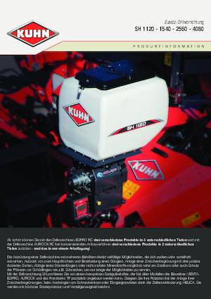 Vetőgépek Kuhn SH 1120 Isobus