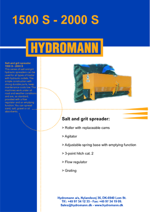 Csatlakoztatható szóróberendezések Hydromann 1500 S