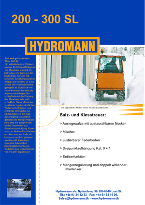 Csatlakoztatható szóróberendezések Hydromann 300 SL