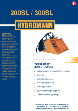 Csatlakoztatható szóróberendezések Hydromann 300 SL