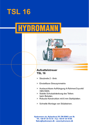 Csatlakoztatható szóróberendezések Hydromann TSL 16