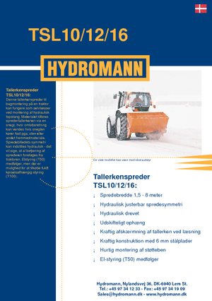 Csatlakoztatható szóróberendezések Hydromann TSL 16