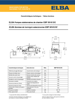 Telepített betonszivattyúk Elba EBP 5018 D