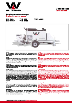 Telepített betonszivattyúk Waitzinger THS 70 D