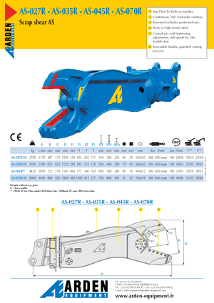 Acélvágógépek Arden AS 027 R SV