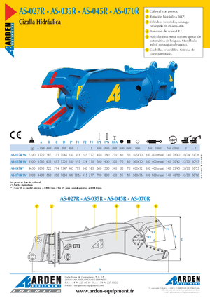 Acélvágógépek Arden AS 027 R SV