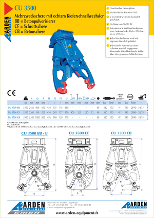 Acélvágógépek Arden CU 3500 CF