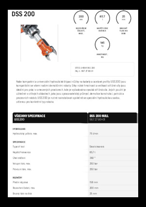 Acélvágógépek Husqvarna DSS 200