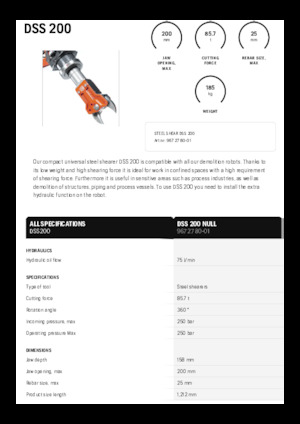 Acélvágógépek Husqvarna DSS 200