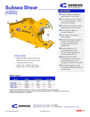 Acélvágógépek Genesis GSS 775